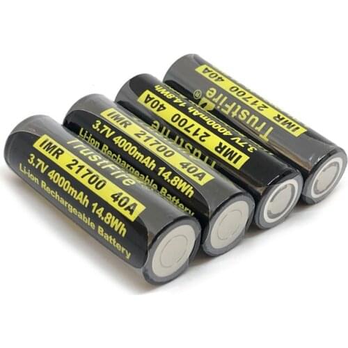 8pcs/lot TrustFire 21700 3.7V 40A 4000mAh 14.8W Rechargeable Lithium Battery with Protected PCB For Toy/Electrical Tools