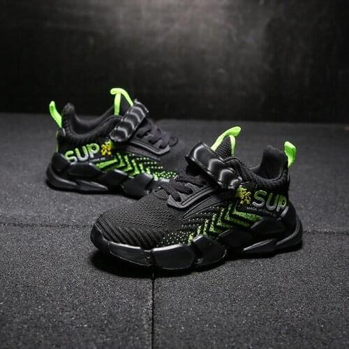 Fashion Kids Sneakers Boys Girls Sport Shoes 2021 New Breathable Mesh Tennis Shoes Lightweight Children Running Shoes Size 27-37