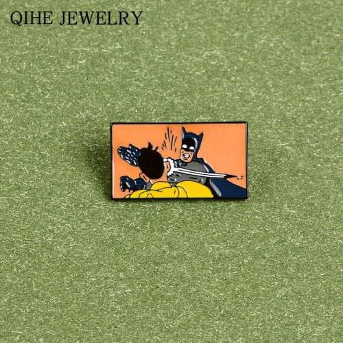 Cartoon Comic Character Pin Hero Dark Knight Brooch Custom Backpack Lapel Pins Badge Gift For Women Men Fashion Jewelry