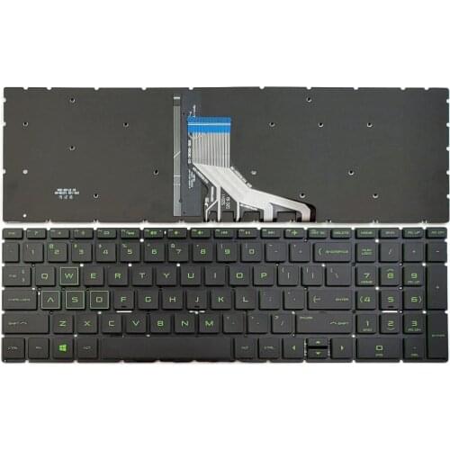 New For HP Gaming Pavilion 15-CX 15-CX0010CA 15-CX0020CA 15-CX0020NR 15-CX0030NR 15-CX0040NR Laptop Keyboard US Green Backlit