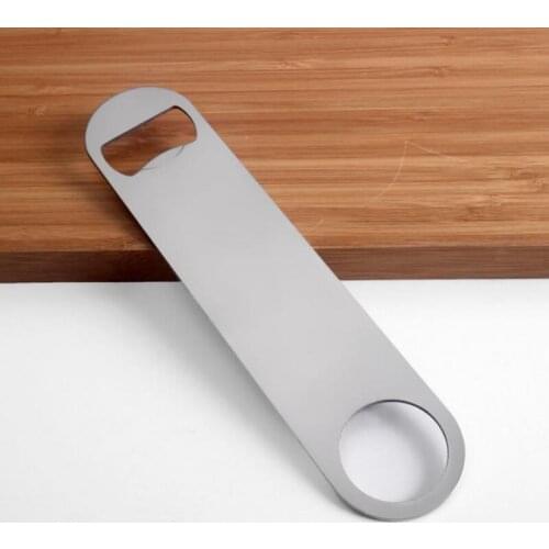 New stainless steel satin finish Bar Blade Beer Opener 420 stainless steel Handle Bartender Bottle Opener LX7964