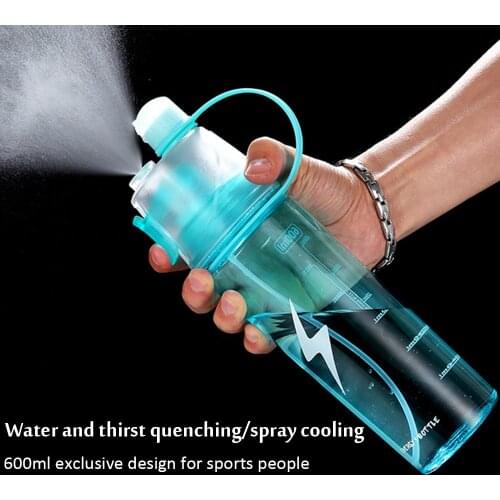 New 600Ml 3 Color Solid Plastic Spray Cool Summer Sport Water Bottle Portable Climbing Outdoor Bike Shaker My Water Bottles