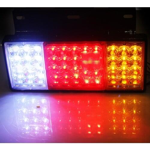 2Pcs 12V/24V Waterproof LED Universal Truck Camper Tail Lights Turn Signal Lamp