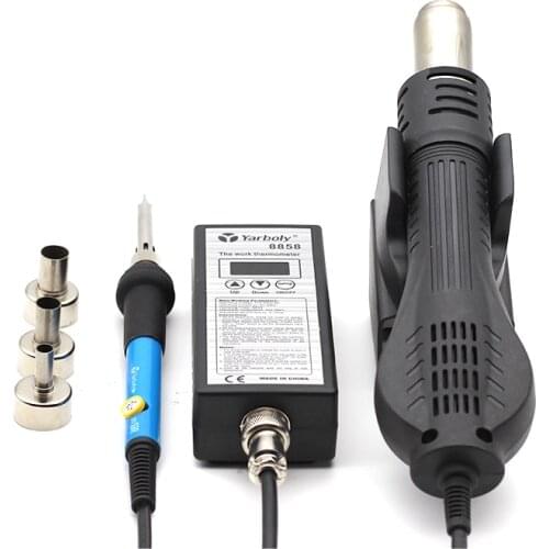 220V 8858 Hot Air Gun BGA Rework Solder Station Hot Air Blower Hair Dryer LCD Adjustable Heat Gun Electronic Soldering Iron Tool