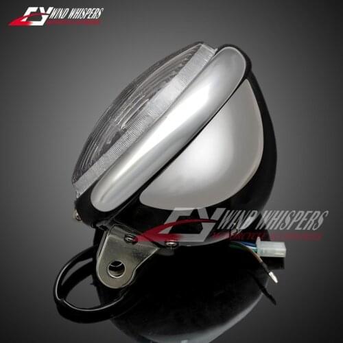 Cruise Motorcycle chrome Modified metal Headlamps Front Headlight For Honda Steed 400 600 Magna 250 750 Shadow 400 750