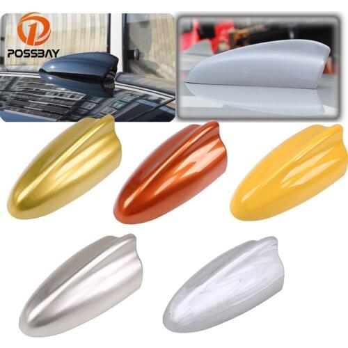 POSSBAY Universal Car Aerials Auto Shark Fin Antenna FM/AM Signal Roof Antenna for BMW VW Polo Buick Ford Toyota Antena Tiburon