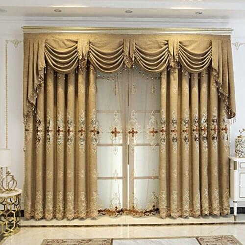 Modern, Simple and Explosive Embroidered Fabrics, Light Luxury and High-end Curtains Curtains for Living Dining Room Bedroom