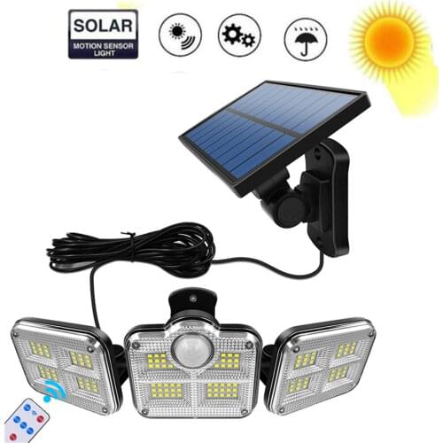 138 led seperable remote Solar Lamp Outdoor Torch Lights Safety Waterproof Garden Décor street security lighting motion sensor r