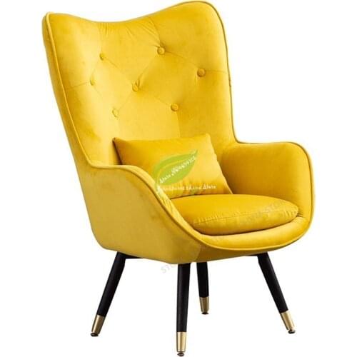 Nordic Modern Single Seat Corner Sofa Design Single Sofa with Armrests Bed Living Furniture Pink Couch