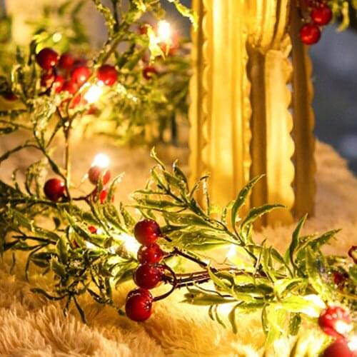Christmas Fruit Pine Light Strings Fairy Lamp Warm White String Night Lighting Home Party Holiday Outdoor Decoration Lamp