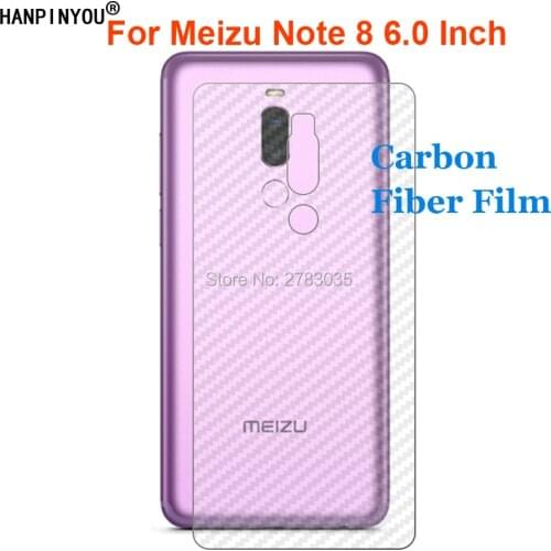 For Meizu Note 8 Note8 6.0" 3D Anti-fingerprint Transparent Carbon Fiber Back Skin Film Matte Screen Protector (Not Glass)