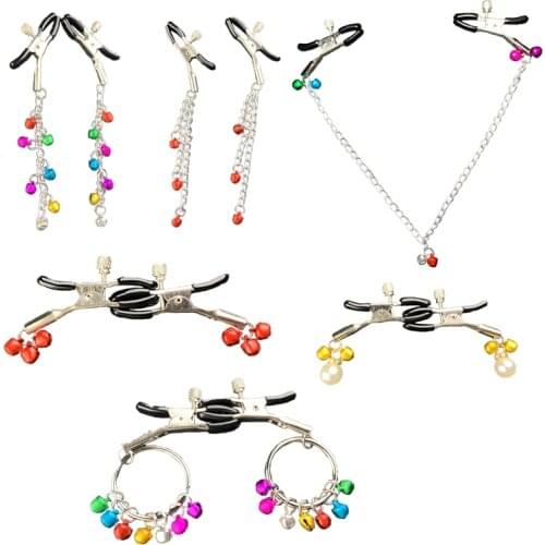 1 Pair Of Sex Toys For Women Slave ballbusting femdom Sexy Adjustable Nipple Clamp Breast Bdsm Small Bell Adult Fetish Flirting
