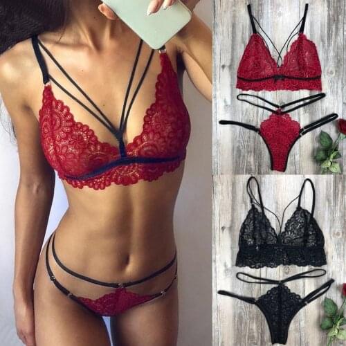 Womens Underwear Lace Sexy Bra Set See Through Lingerie Set Lenceria Sensual Mujer Seamless Bra Brief Sets Sexy Women Sets