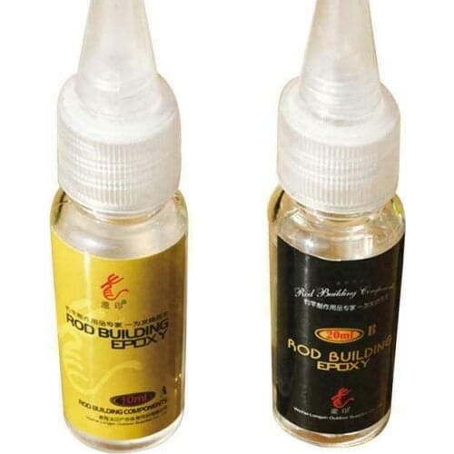 10/20ml Glue Epoxy For Fishing Rod Guide Building Epoxy Thread Coating A + B Bottle Glue DIY Pole Building Component Repair Kit