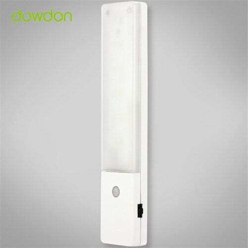 10pcs/lot 6 LED Bright Wireless PIR Motion Sensor Light USB Rechargeable Cabinet Wardrobe Drawer LED Lamp Bulb