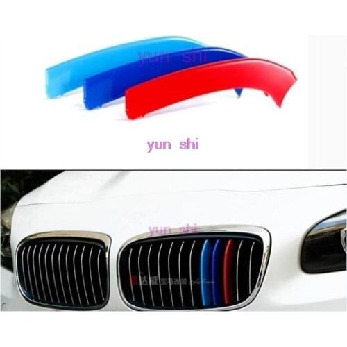 3D Car Styling card buckle Front Grille Trim Strips Car Covers Motorsport Sticker For BMW 2 Series 7 seats Gran Tourer 218i .etc