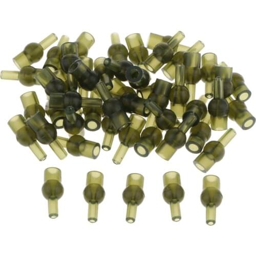 50pcs Soft Rubber Tube Fishing Rigs Sleeve Carp Fishing Tackle Accessories