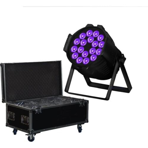 High Quality Stock 18X18W 6in1 Aluminum LED PAR Light DJ Stage Lighting For Disco Club Party With 6in1 Flight Case