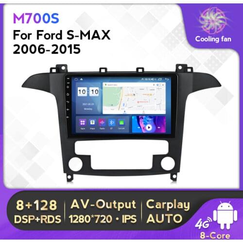 RDS IP Android 10 Car Radio Stereo Multimedia Player For Ford S-Max S Max SMax 2006-2015 GPS Navigation 6G+128G DSP Carplay