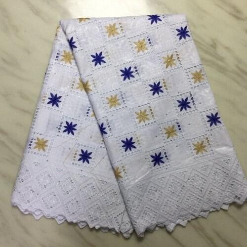 White African Cotton Lace Fabric Embroiderey Swiss Voile Lace In Switzerland For Nigerian Lace Material For Wedding Sewing PS377