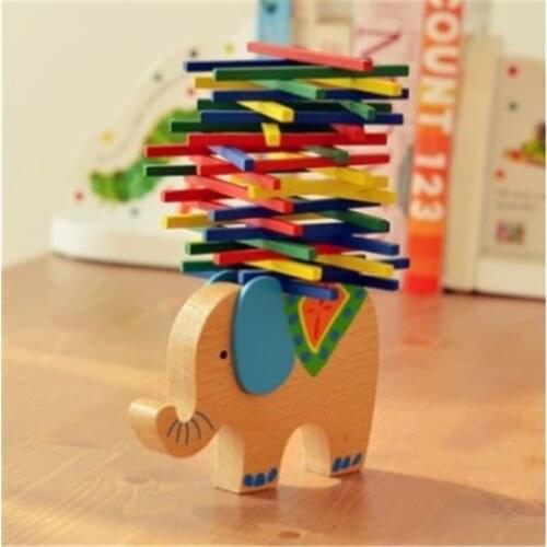 Baby Toys Educational Elephant/Camel Balancing Blocks Wooden Toys Beech Wood Balance Game Montessori Blocks Gift For Kids