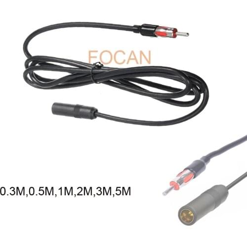 FOCAN 3ft 6ft 12ft 15ft 18ft Auto Car Antenna Adapter Vehicle AM / FM Radio Aerial Extension Cable