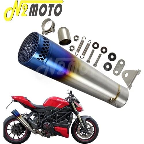 Motorcycle Stainless Steel Exhaust Muffler 38mm-51mm Silencer Pipe for Honda Yamaha Suzuki R6 CBR600RR CBR100RR
