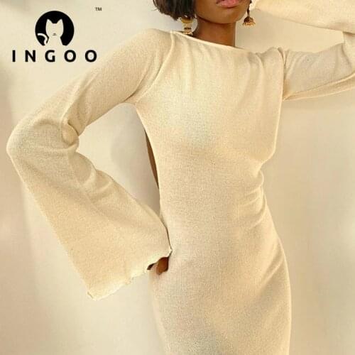 INGOO Fashionable Knitted Dresses