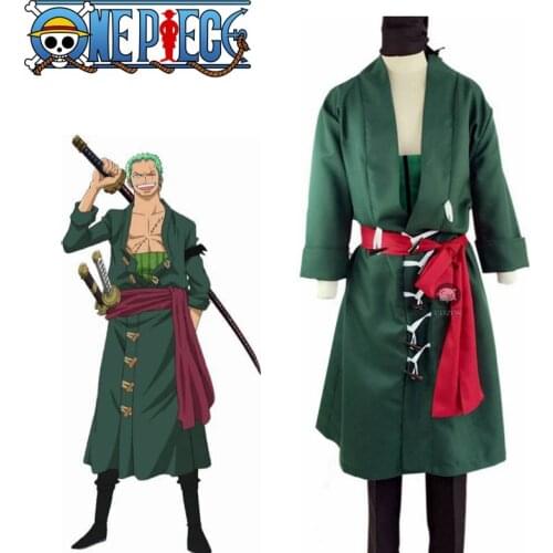 Anime One Piece Roronoa Zoro Cosplay Costume Clothes Full Set Custom Made