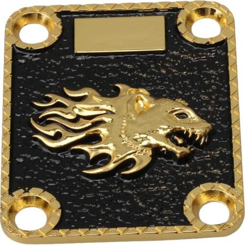 Hand Engraved Special Pattern Metal Neck Plate Fits Electric Guitar Part