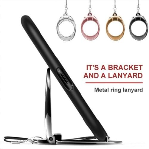 Metal Ring Mobile Phone Lanyard Bracket Lanyard Dual-Use Unisex U Disk Mobile Phone Lanyard Anti-Drop Short Lanyard