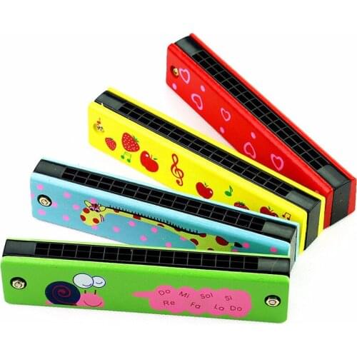 16 hole cute harmonica musical instrument Montessori benefit intellectual toy cartoon pattern wind instrument children gift kid