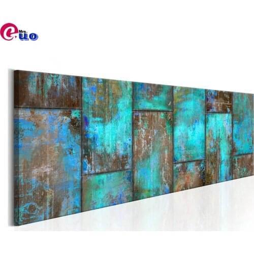 Metal Mosaic Blue Diy 5D Diamond Painting Full Square Drill Diamond Embroidery Cross Stitch Kit Mosaic Home Decor Wall Art Gift