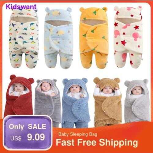 0-9 Months Autumn Baby Sleeping Bag Envelope For Newborn Baby Winter Swaddle Blanket Wrap Cute Sleeping Bags Cute Baby Bedding