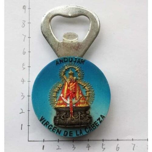 QIQIPP European Tourism Memorial Resin Refrigerator Sticker Anduhar Tourism Memorial Bottle Opener, Spain