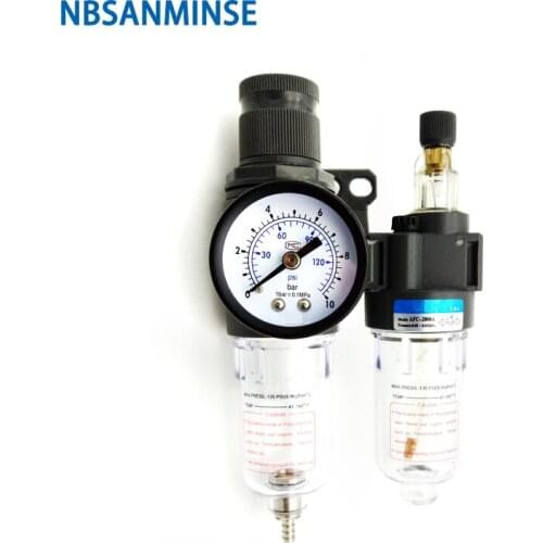 AFC2000 G1/4 Air Pressure Regulator Air Oil Water Separator Air Regulator Air Preparation Units AirTAC Type NBSANMINSE