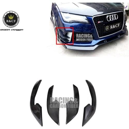 RS7 CANARDS WINGLETS--ABT STYLE CARBON FIBER BUMPER CANARDS WINGLETS [4PCS/SET] FOR AUDI RS7 NICE FITMENT&FITMENT