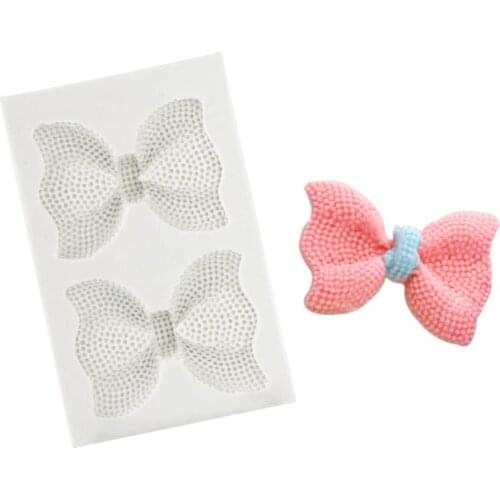 Sugar art bow silicone mold soft candy tool decoration chocolate cake mold clay mold