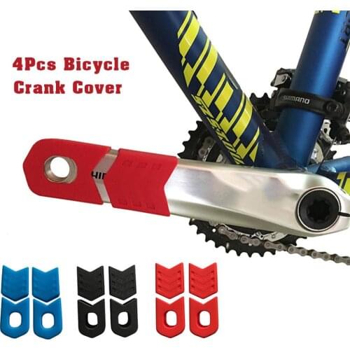Bike Accessories 4Pcs Bicycle Crank Cover Silicone Arm Sleeve MTB Cycling Crankset Protect Non-slip Chainwheel Crank Protector