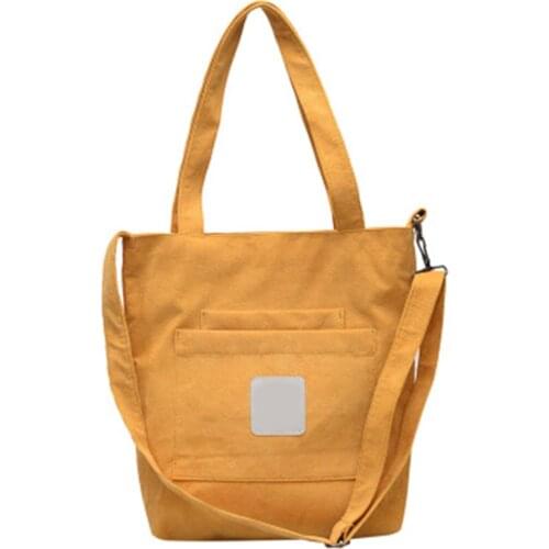 Corduroy Shoulder Bag Women Crossbody Casual Large Capacity Multi-pockets Tote Bag Best Sale-WT