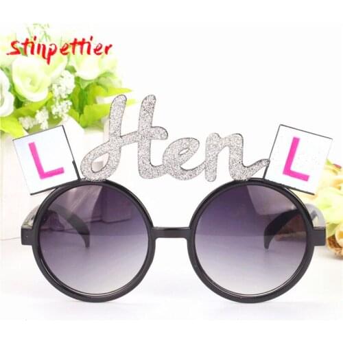 1Pc Party Glasses Black Pink Silver Hen Party Team Bride Glasses For Bachelor Hen party Decoration Adult Supplies ASD142