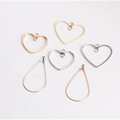 10pcs Hot Sale Earrings Fashion copper-plated Heart Shape Pendant Water Drop Statement Earings For Women Jewelry Accessories