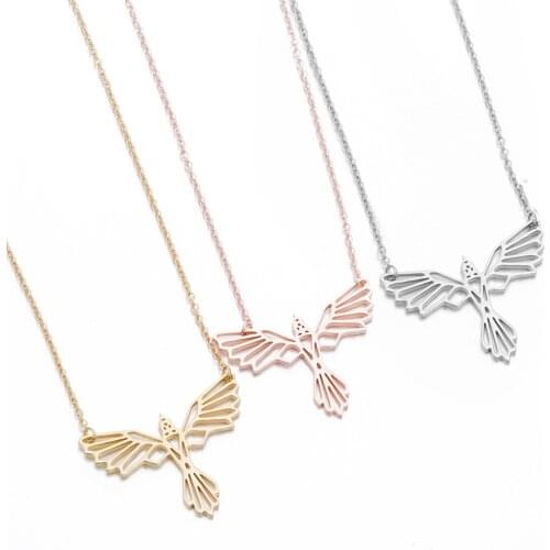 10pcs Creative Flying Bird Pendant Necklace