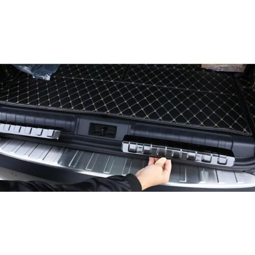 For Land Rover L462 Discovery 5 2017 2018 Auto Styling Trunk Door Rear Bumper Sill Plate Protection Kit Cover Trim 2 Pcs