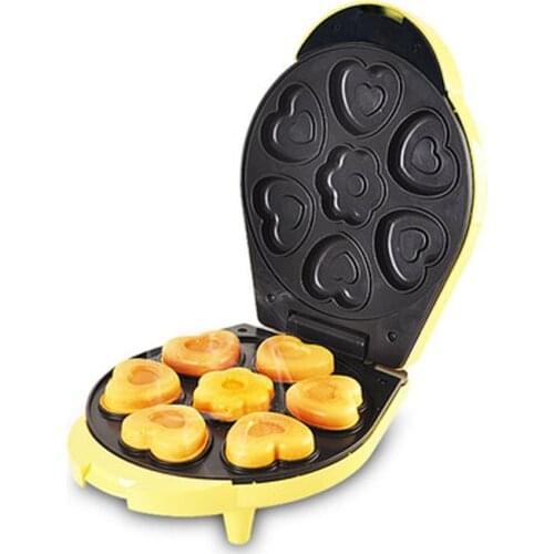 220V Home Use Cake Maker Heart Shape Egg Cake Mold Dessert Bread Machine Breakfast Pancake Electric Maker Bakeware Non-stick