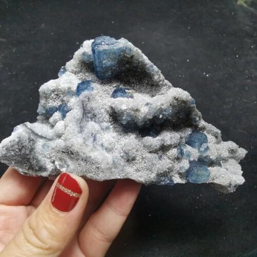 222.6g.100% natural rare blue-green fluorite cluster mineral crystal specimen healing teaching collection home decoration