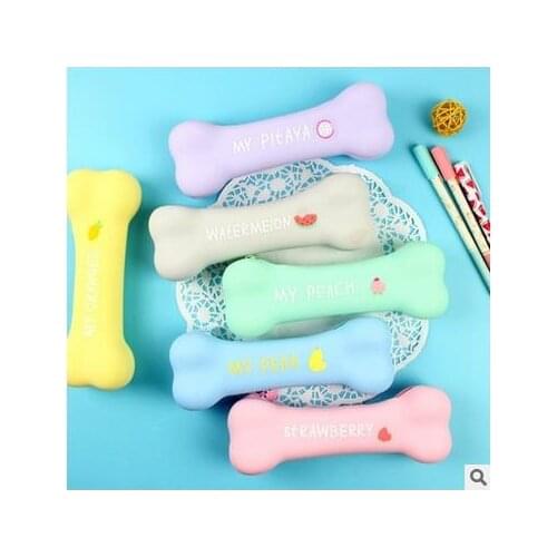 6PCS South Korea stationery wholesale morning new dog bone pencil bag pencil case