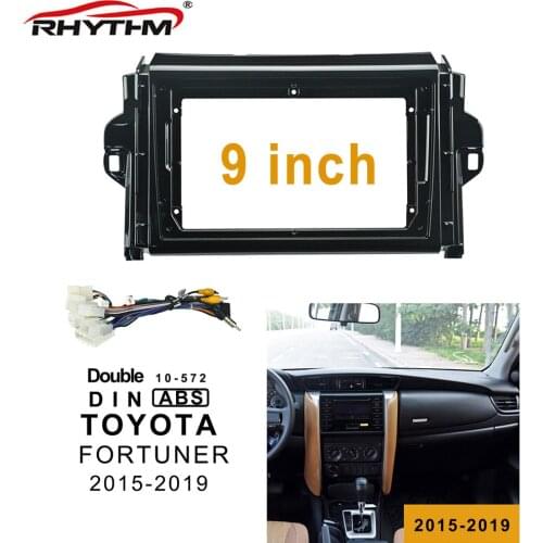 9 Inch Car Fascia For TOYOTA FORTUNER 2015-2018 Double Din Car Dvd Frame Install Panel Dash Mount Installation Dashboard