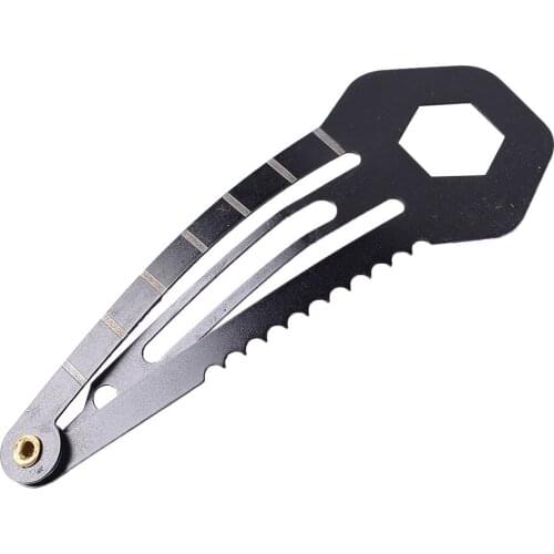 9 IN 1 Stainless Steel Hairpin Multifunctional Tools Portable Camping Self Defense Survival Gear Women Hair Clip Outdoor