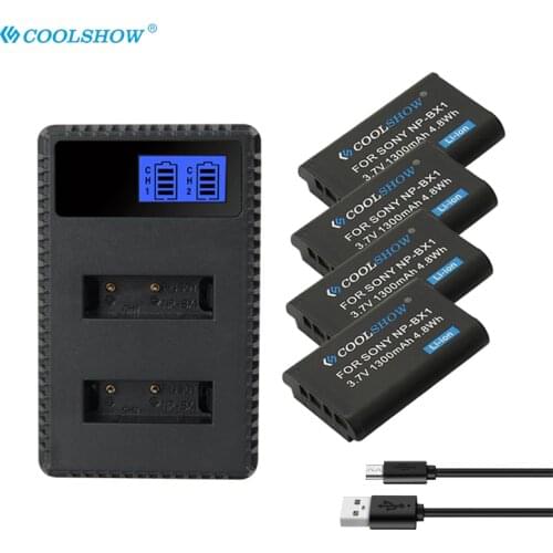 NP-Bx1 Battery for DSC RX1 RX100 AS100V M3 M2 HX300 HX400 HX50 GWP88 WX350 HDR-AS300 1300mah Bx1 Camera Batterie Charger